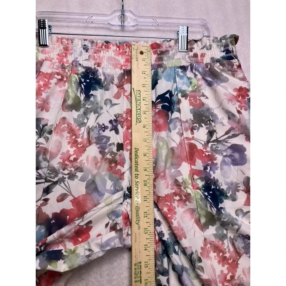 Athleta Savannah Bermuda Short Women XL Floral Print‎ Elastic Waist 798603
